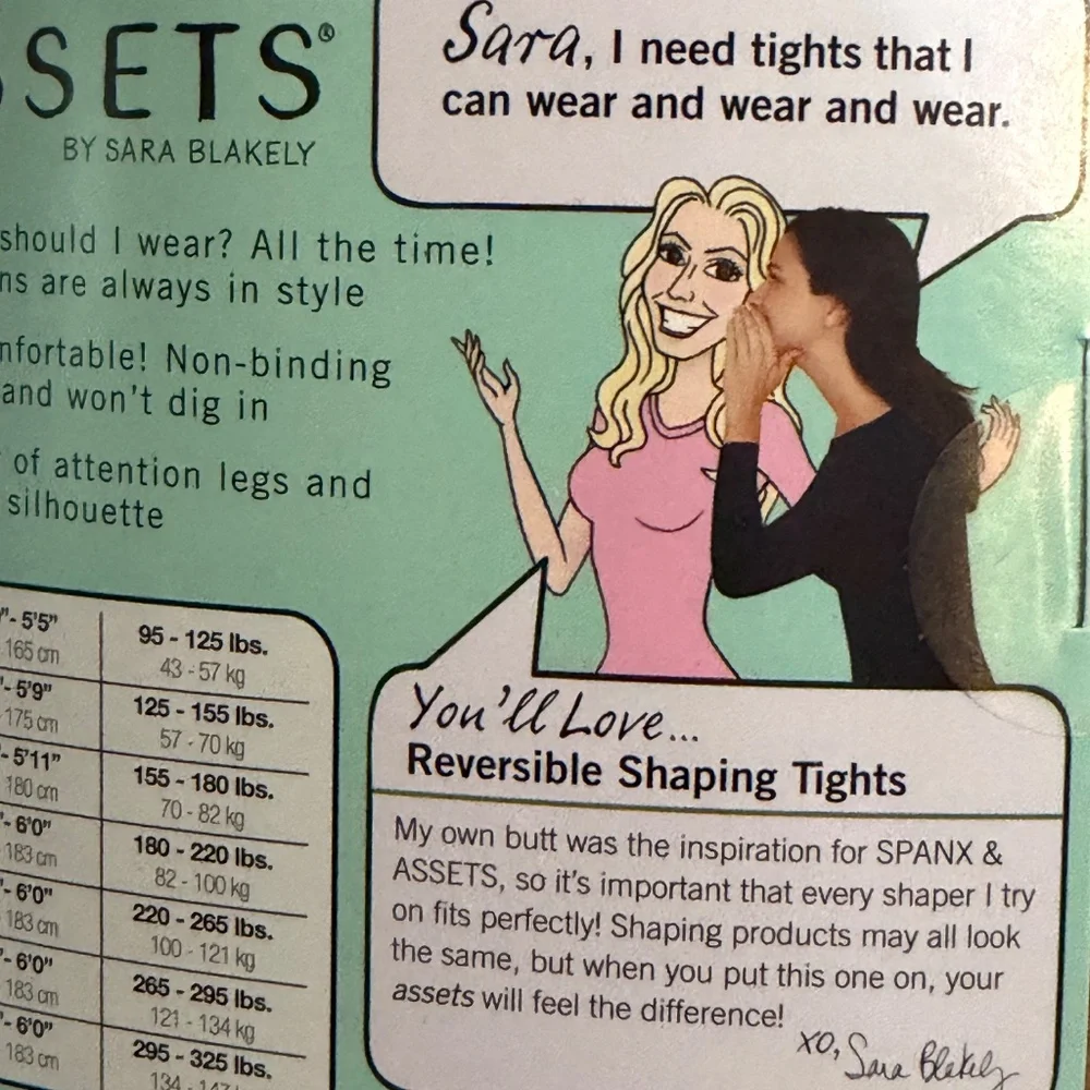 NIP Love Your Assets Spanx Shaping Tights Textured Flipside Black Sara Blakely - Picture 12 of 12